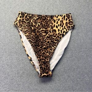 ASOS Design Leopard Print Bikini Bottoms High Leg NWOT size 4